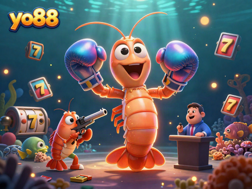 Engage with yo88's thrilling action featuring vibrant slot reels in an underwater scene.
