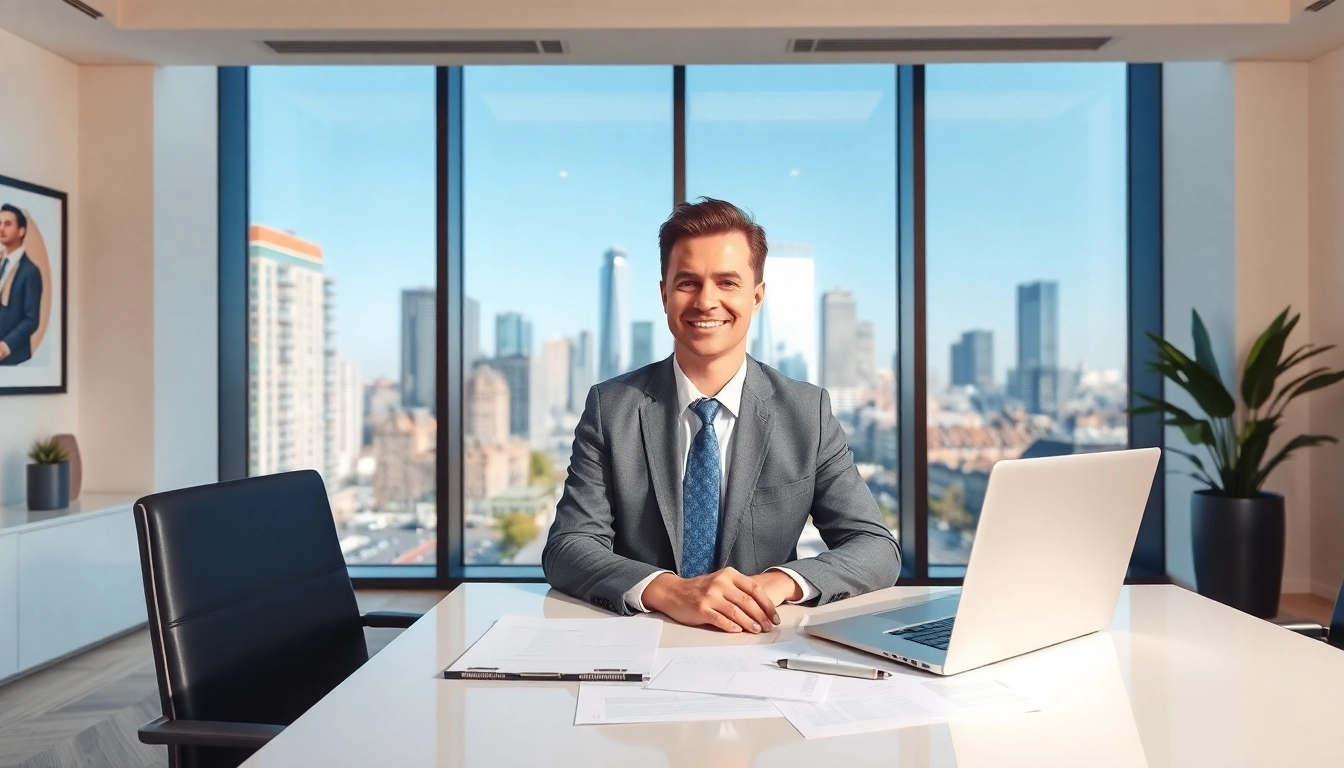 Immobilienmakler Frankfurt Eschersheim wählt hochwertige Immobilien in einem modernen Büro.