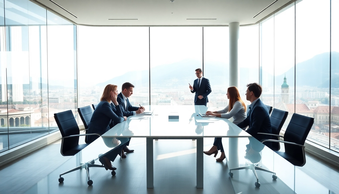 Headhunter Schweiz berät in einem modernen Büro mit natürlichem Licht