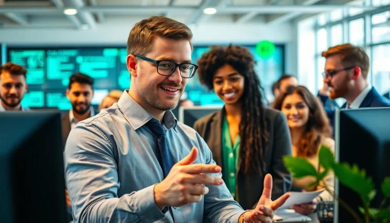 Headhunter IT berät professionelle Kandidaten in einem modernen Büro für bessere Jobchancen.