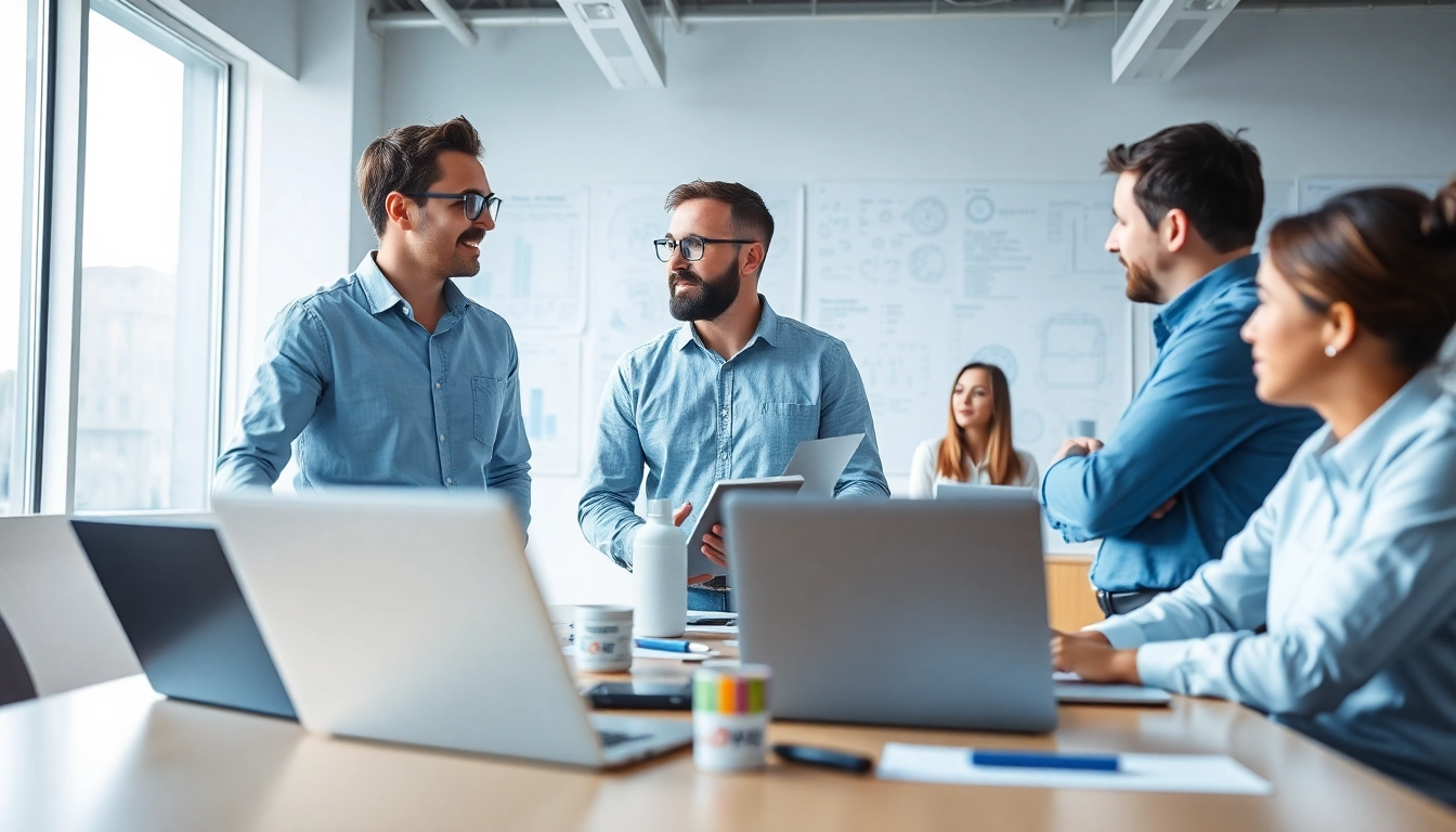Headhunter Ingenieure in einem modernen Büro bei der Beratung von Ingenieuren.