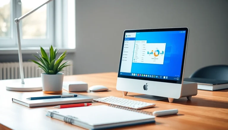 Optimieren Sie Ihre Produktivität mit Office 2024 Standard für Mac Mini auf einem modernen Arbeitsplatz.